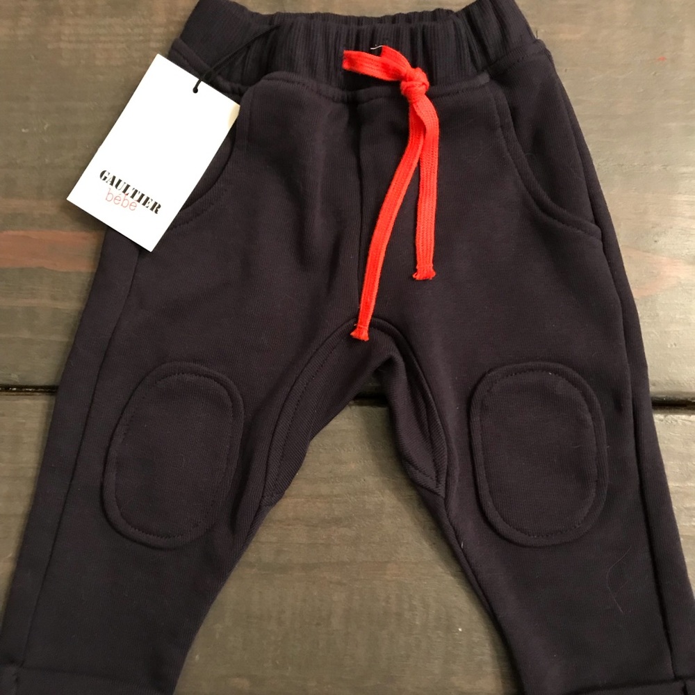 Gaultier Bebe: Junior Gaultier Navy Pants Sz 6 mo